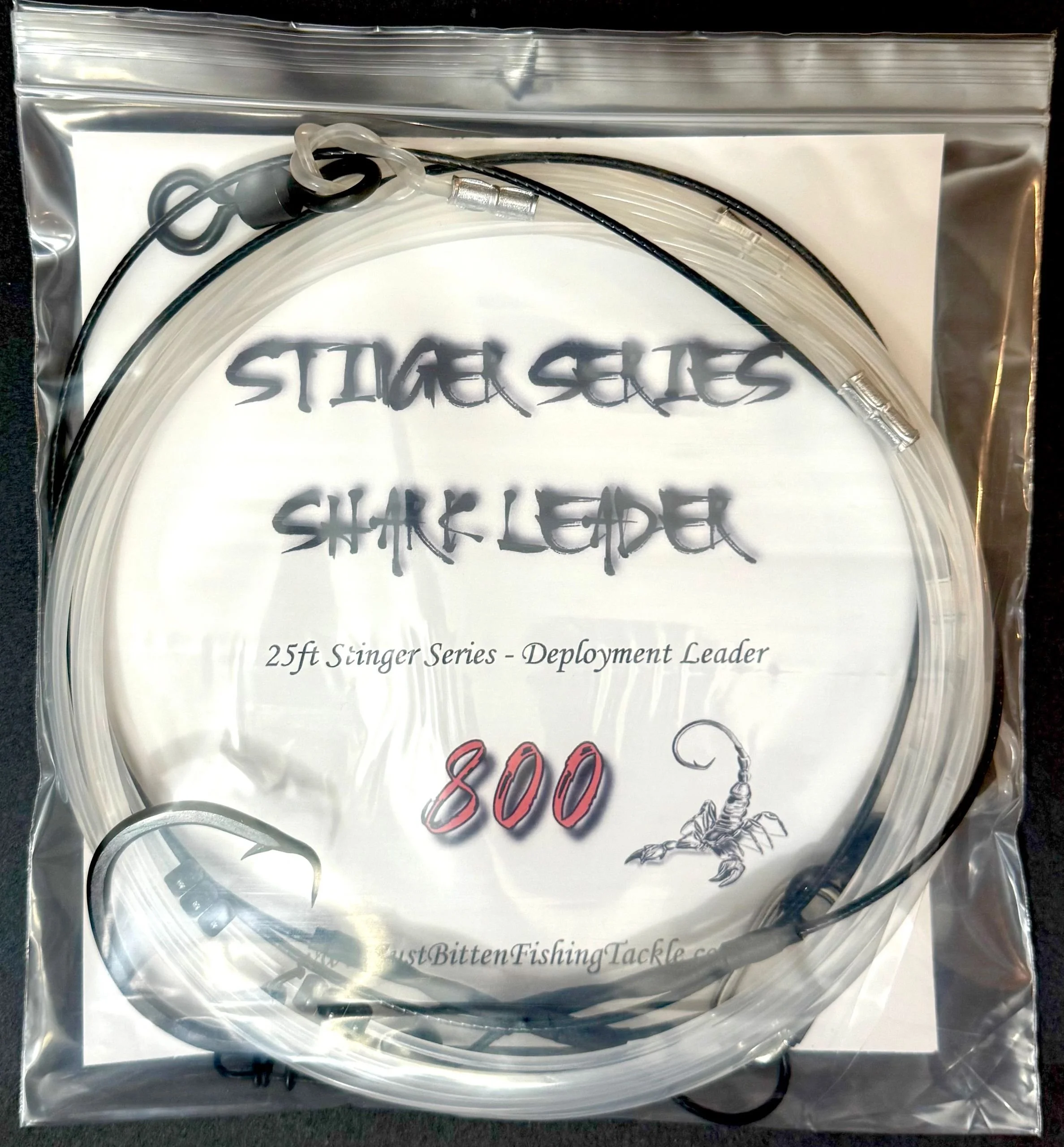 Stinger Series - 25ft Deployment Shark Leader - 800lb Class