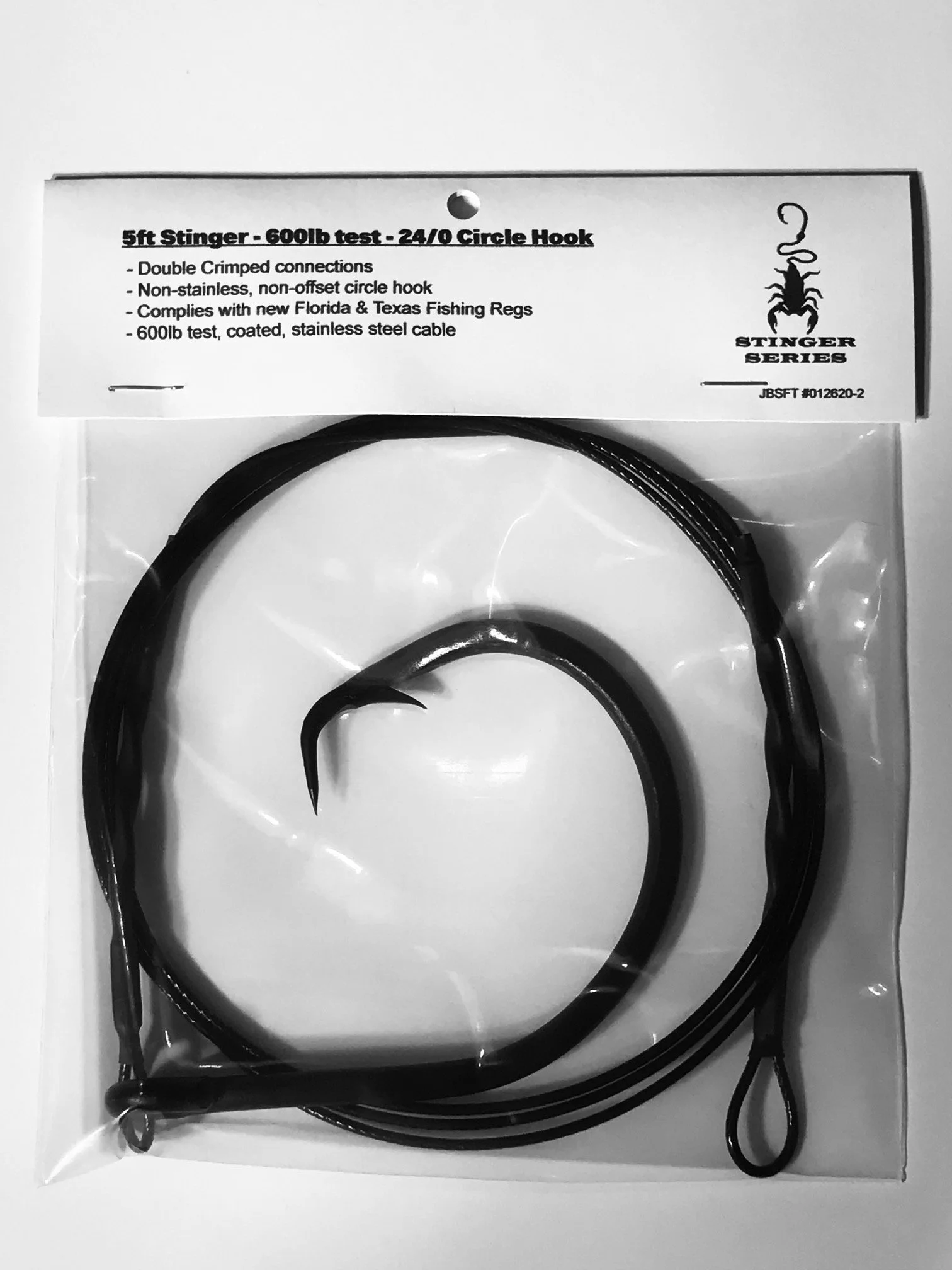 Stinger Series - 5ft Stinger - 600lb - 24/0 Circle Hook