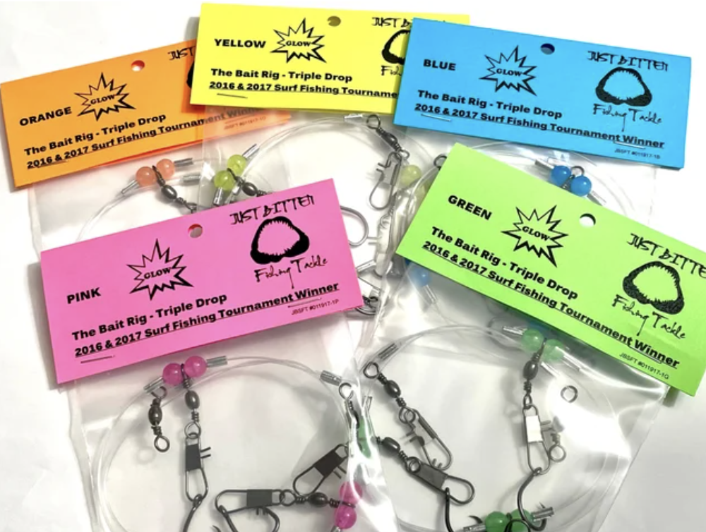 The Bait Rig - Triple Drop Leader w/hooks - Choose Color