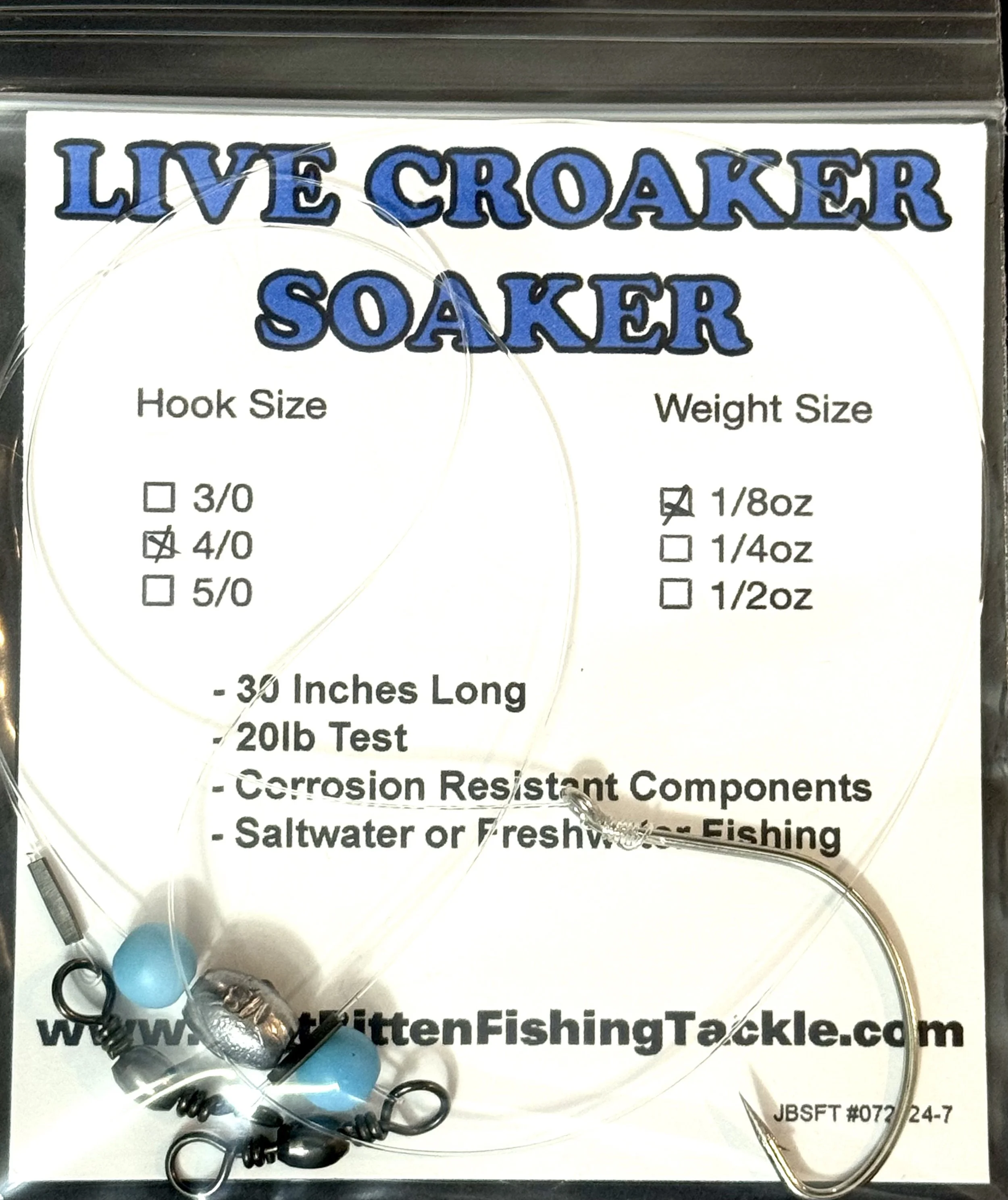 Live Croaker Soaker - Choose Size