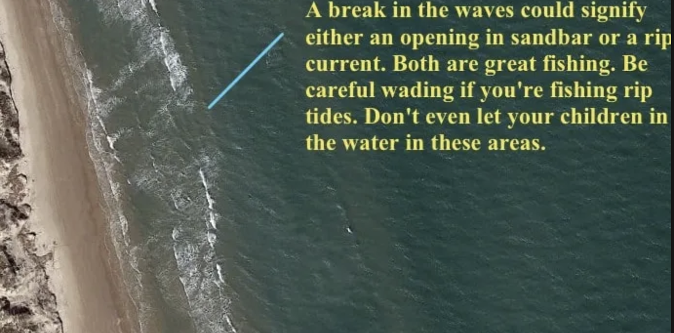 Sandbar break waves texas beach