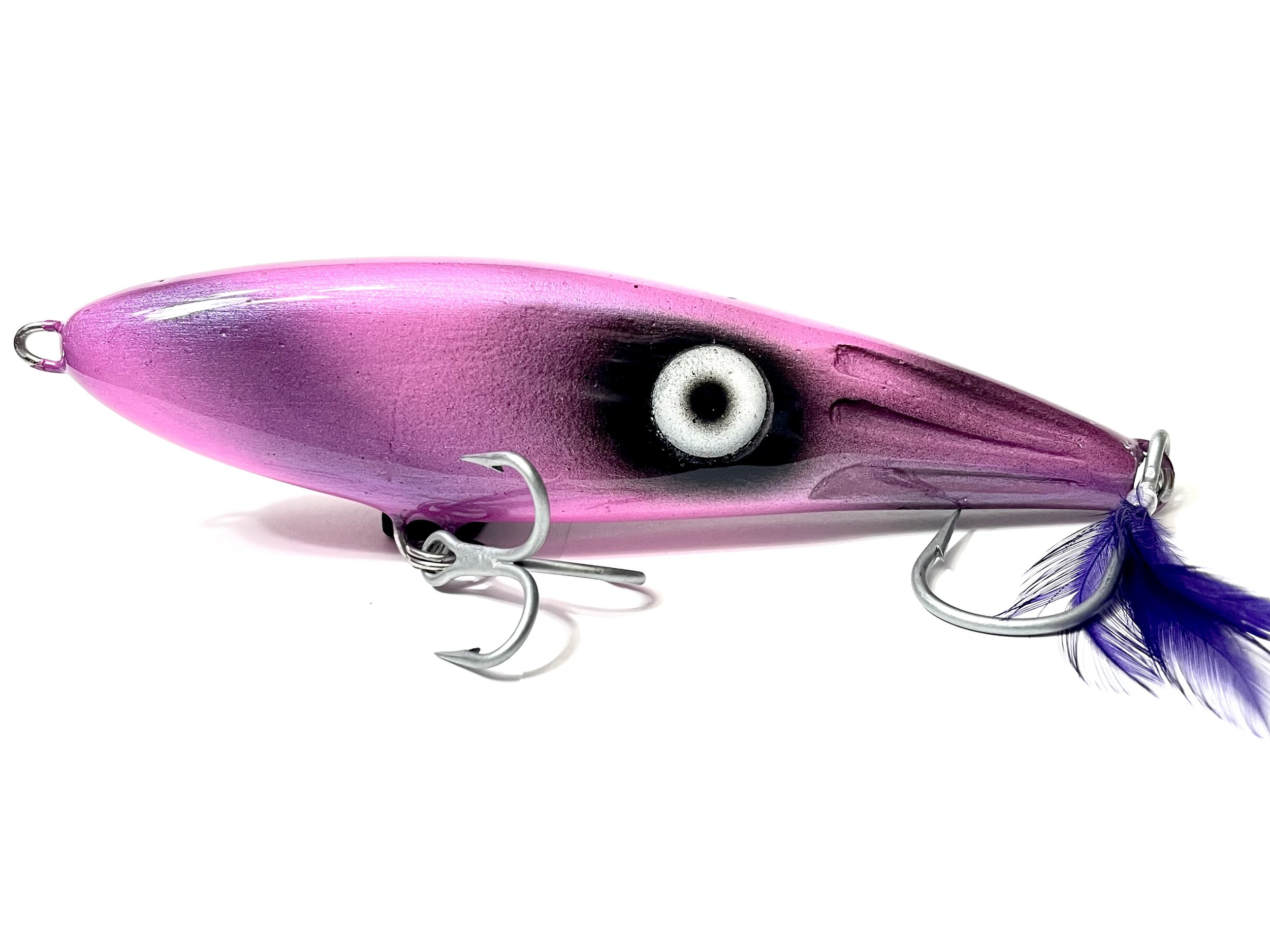 7" Squid Dart - Pink Ghost - Alan's Custom Lures