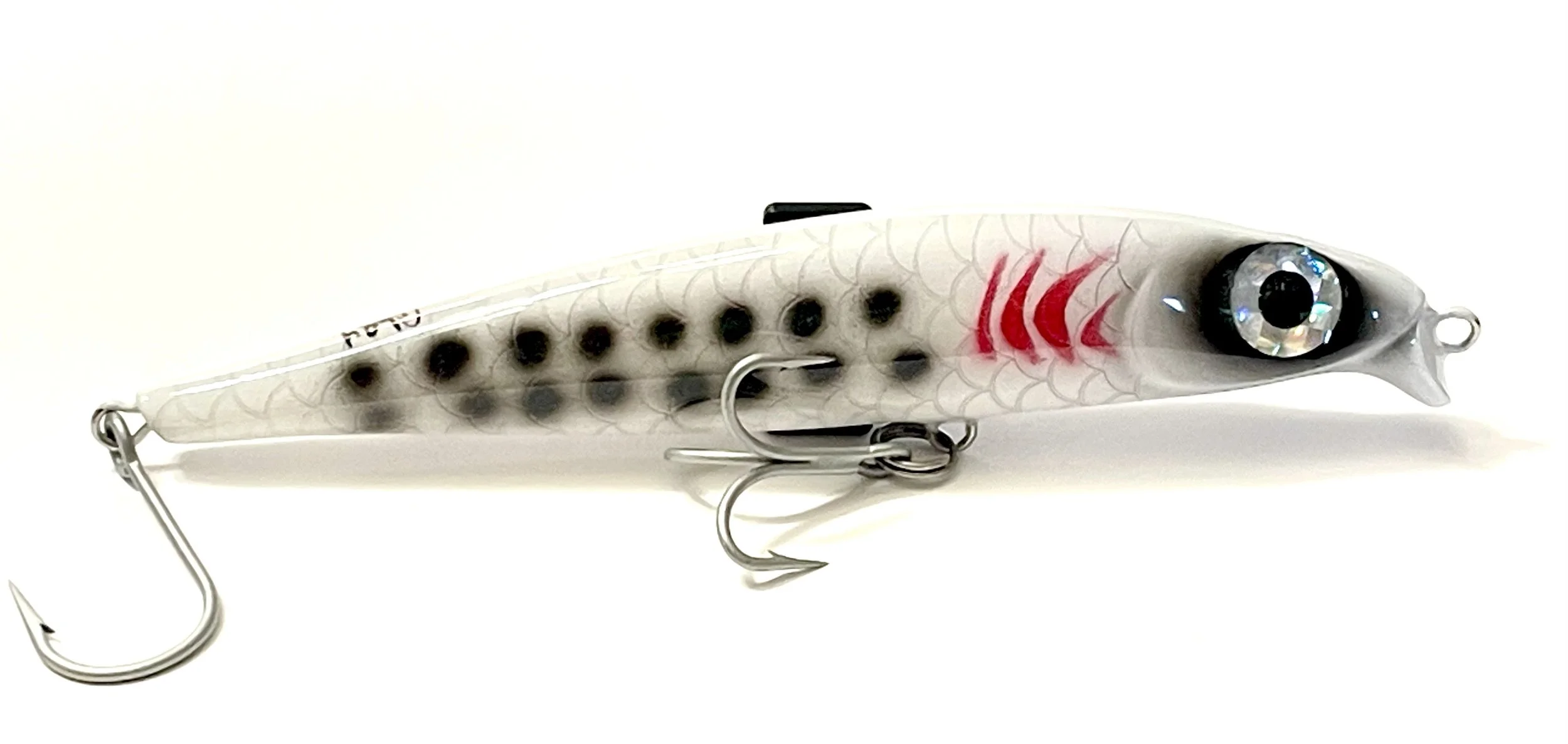 7" Magnum Jerkbait - Ghost Scratch - Alan's Custom Lures