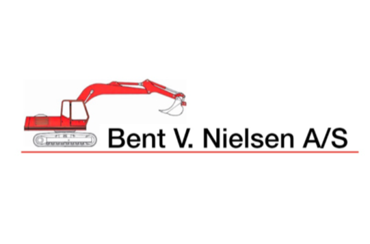 Logo of Bent V. Nielsen A/S featuring a red excavator and company name