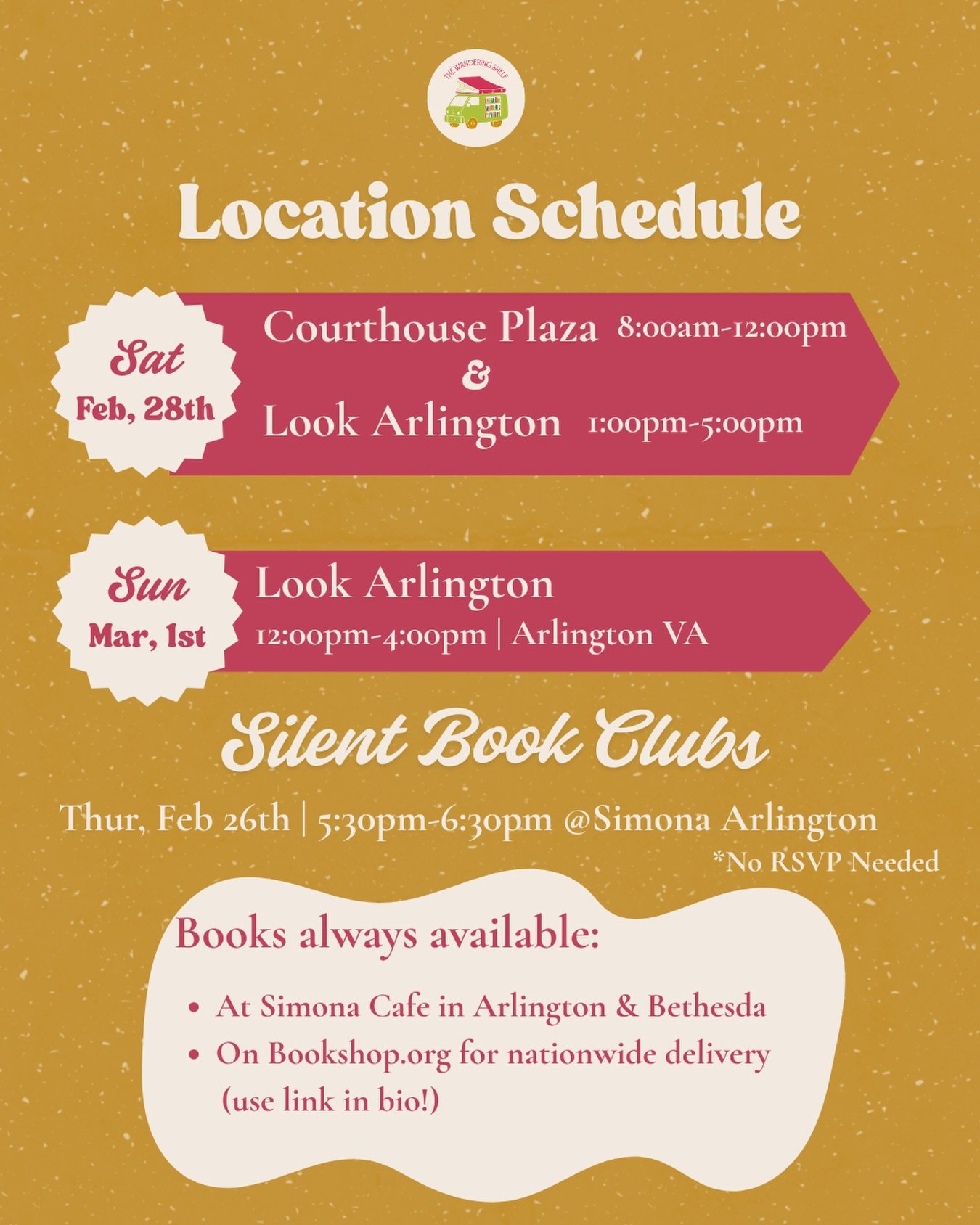 I did indeed forget February had 28 days when I posted this yesterday lol. Thank you @emilyyy_3003 for letting me know! 

Come hangout this weekend!! 

#arlingtonva #mobilebookstore #readmorebooks