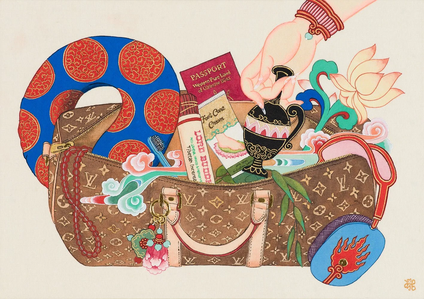 French Chapter | 21 X 29.7 cm | 비단에 진채 | 2025 |   Collaborated work with Asian Art Bridge Gallery in Paris, France 