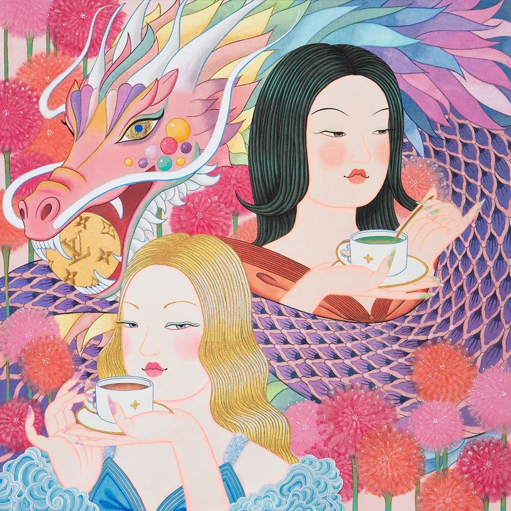 Louis Vuitton Girls | 50 X 50 cm | 비단에 진채 | 2024