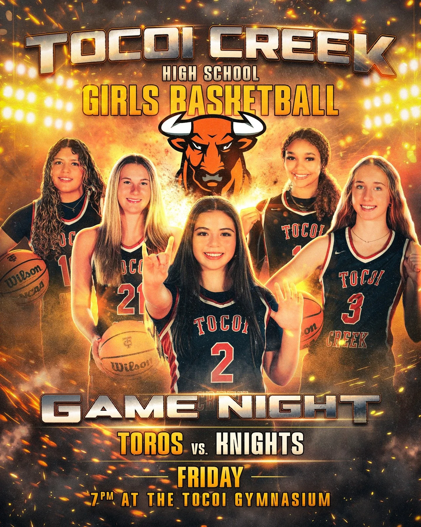 Join the @tocoicreekhigh Lady Toros as they take on the @oblock_gbb Knights in Game 1 of the Class 6A Regional Playoffs, Friday at 7 p.m.