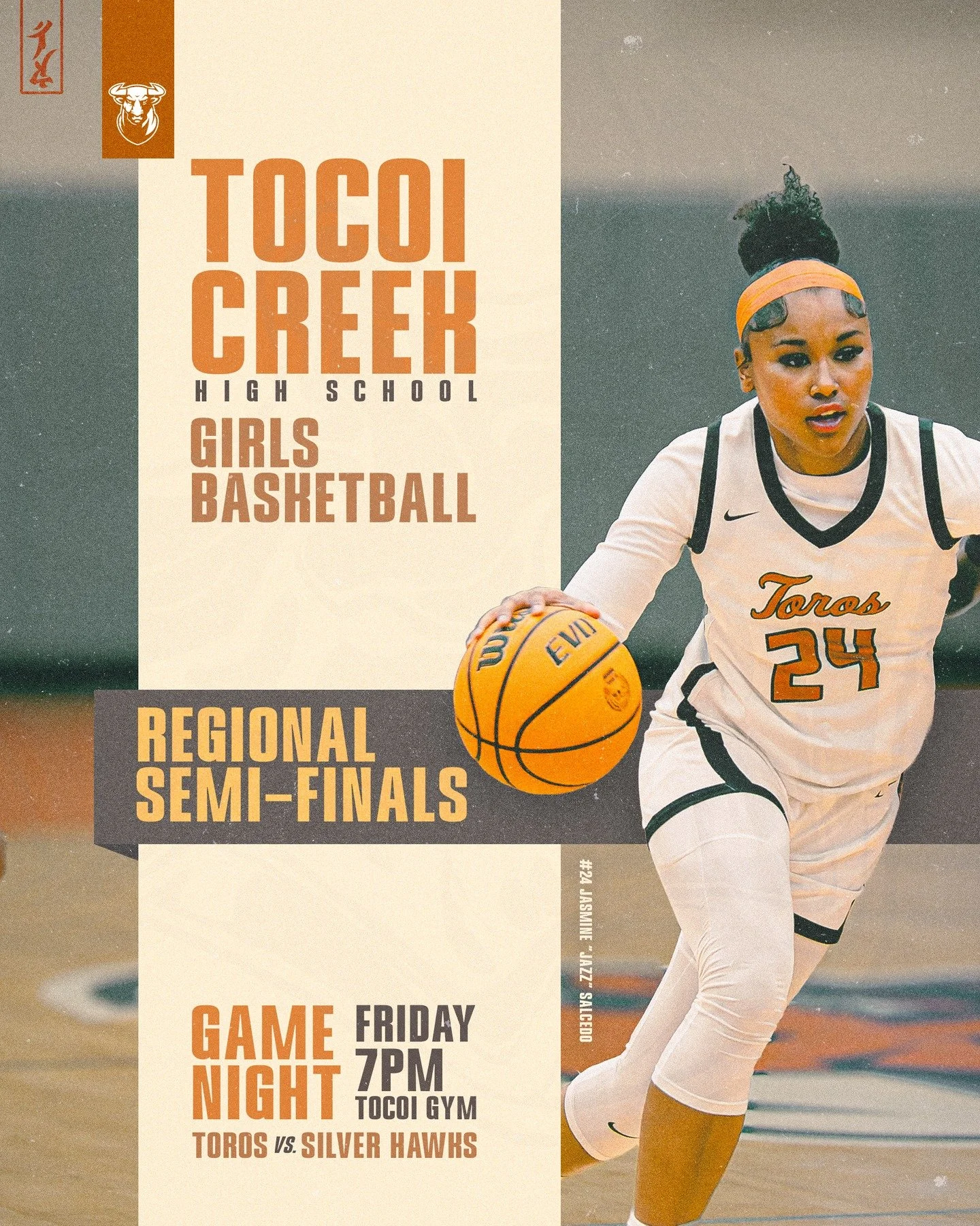 Come out to see the @tocoicreekhigh Lady Toros take on the @lakehowellhighschool Silver Hawks in the Girls 6A Regional Semifinals Friday at 7 p.m. 
#hornsup #fhsaa #fhsaabasketball #tchsbasketball