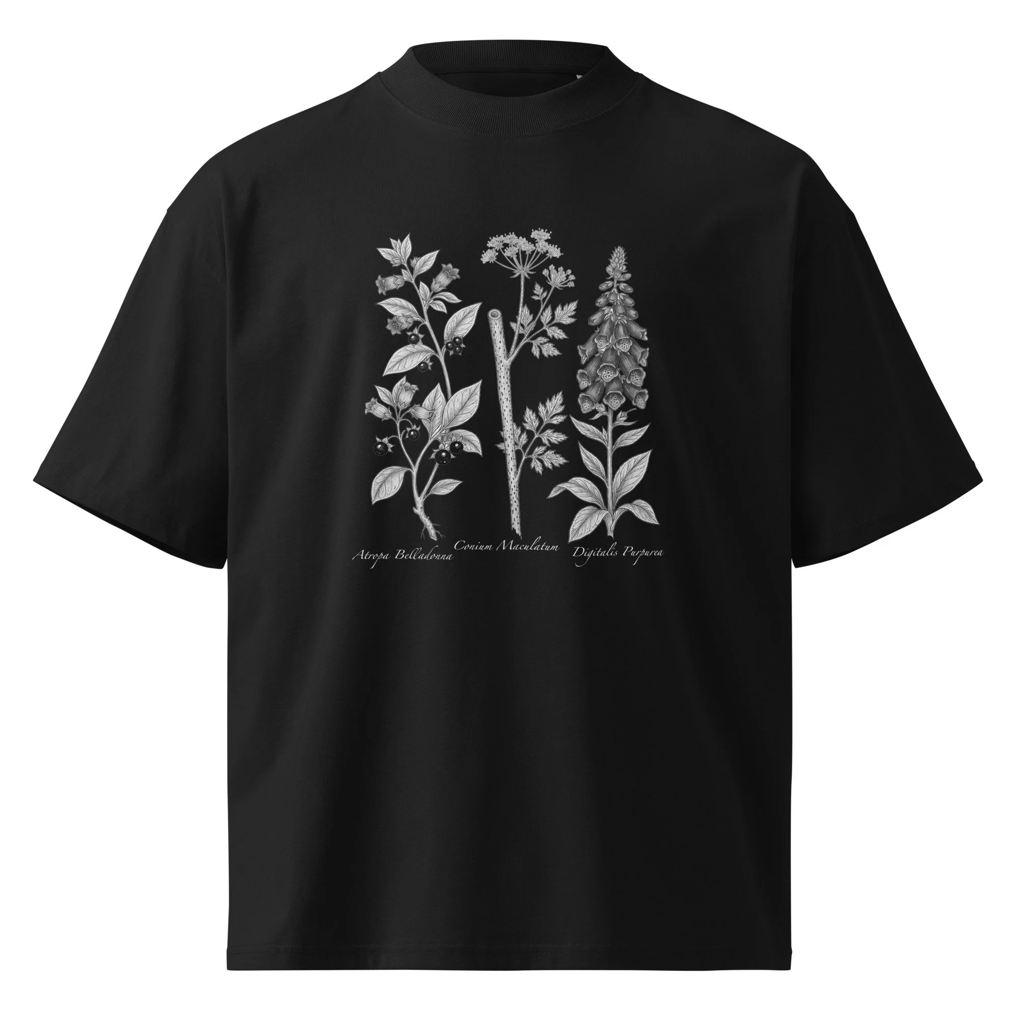 Poisonous Plants Unisex organic oversized high neck t-shirt