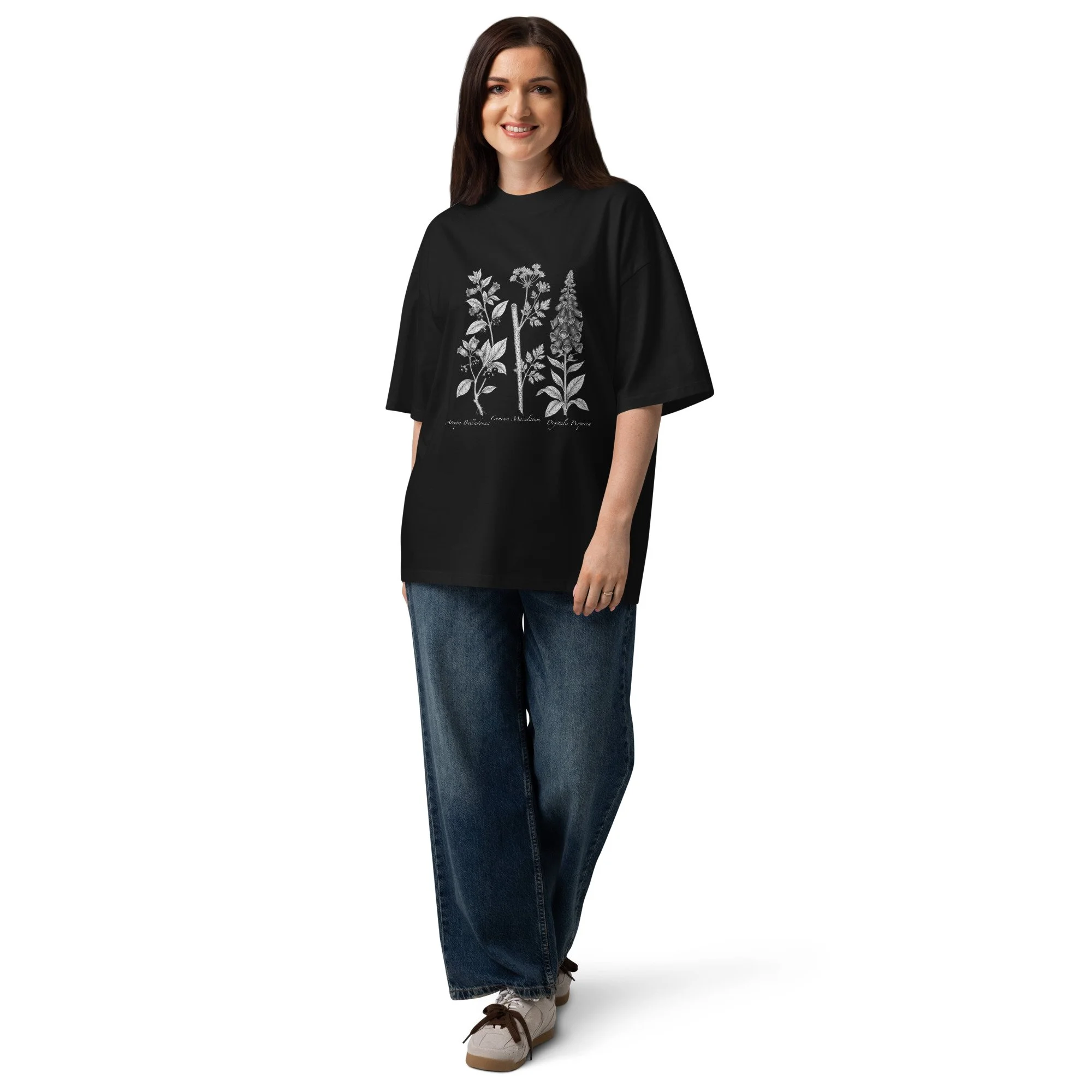 Poisonous Plants Unisex organic oversized high neck t-shirt