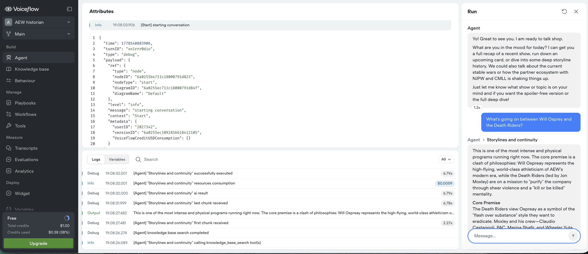 Here you can see that the bot's initial RAG-generated responses were getting overly verbose. So, I went back into the main prompt and reiterated the importance of brevity and tapering. This design refinement better aligns the bot with the "Savvy Frie