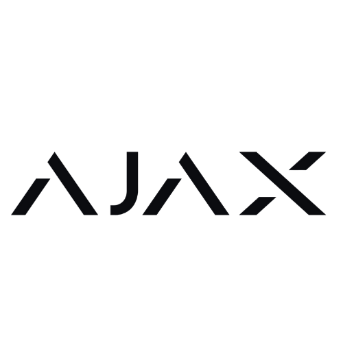Black background with the white word 'AJAX' in stylized font.