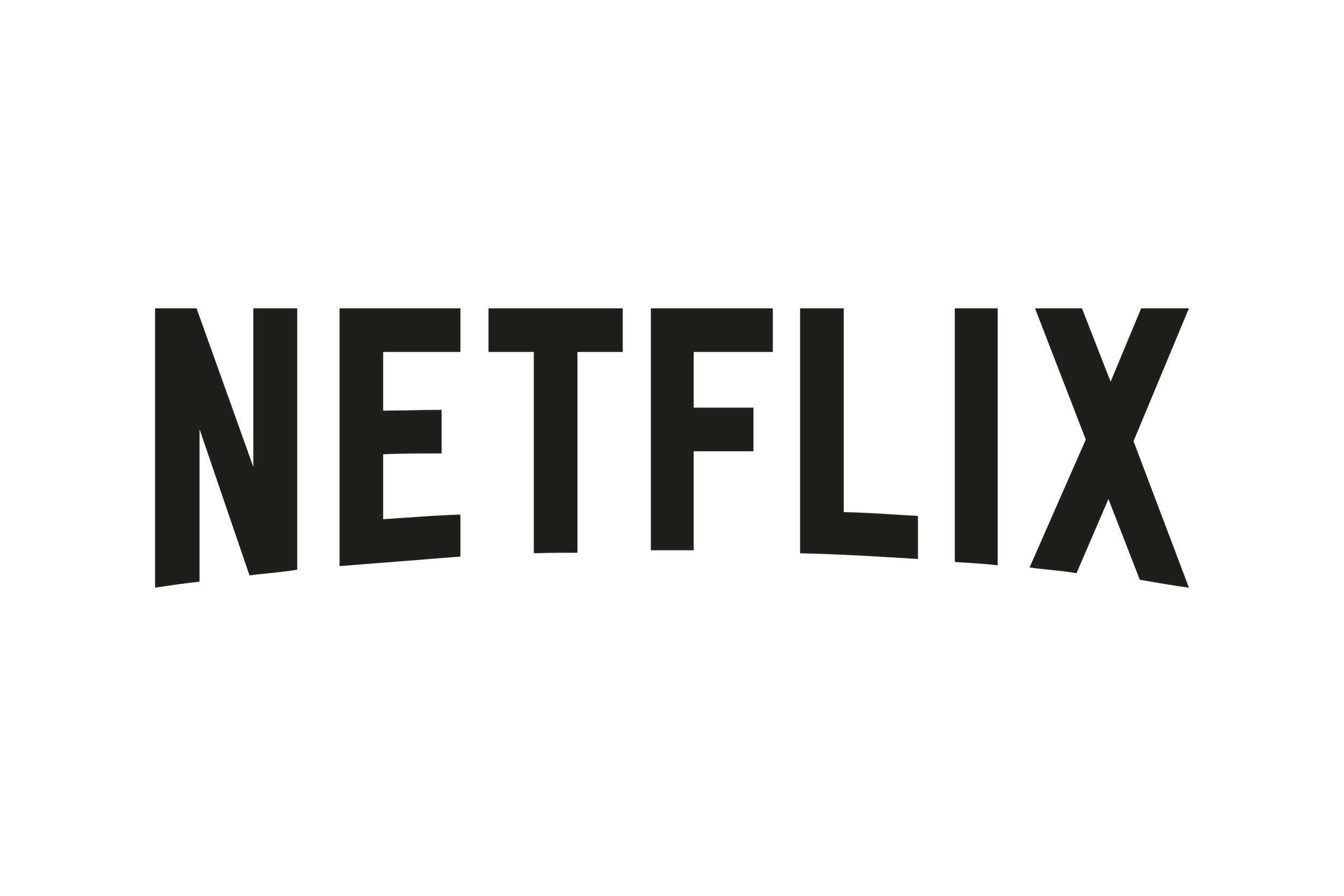 Netflix logo displayed in black on a white background.