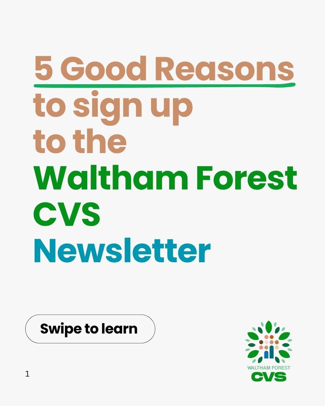 Just 5 of many good reasons to sign up for our weekly Newsletter. 

Don't miss out, DM us with your email address to be added in time for our next post. 

#walthamforest #cvs #vcfse #newsletter #charitynews #eastlondon #voluntaryandcommunitysector