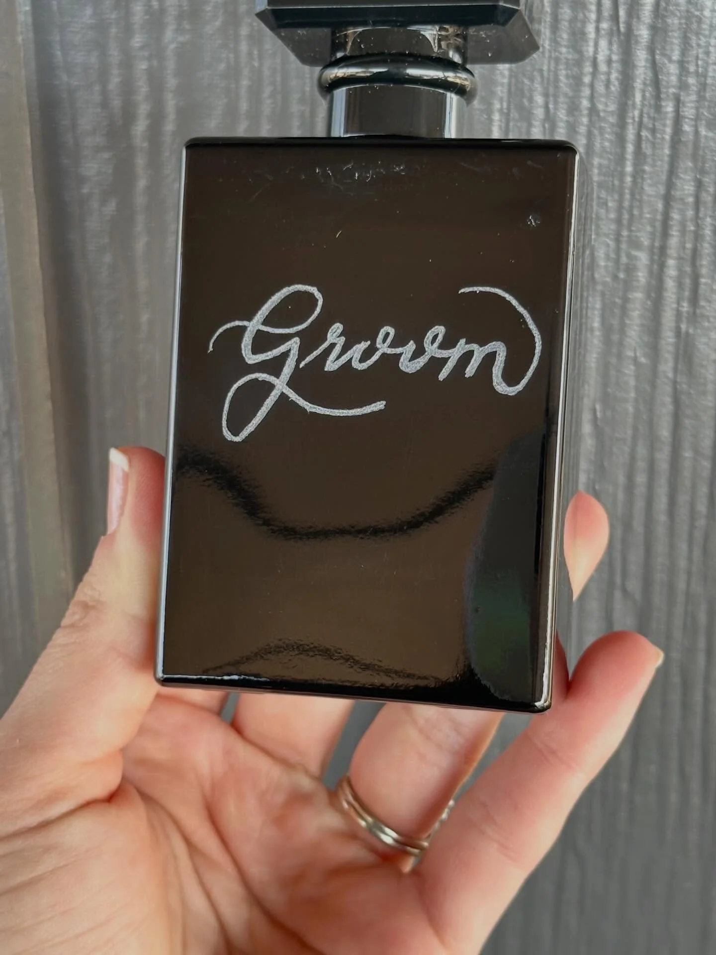 Practice makes, almost perfect lol. #calligrapher #engraver #perfume