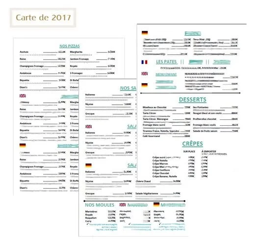 Localize the Menu (Brasserie) While Keeping the Same Layout FR  EN/DE