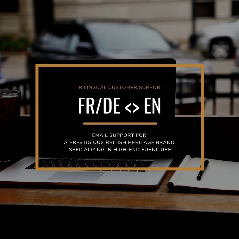 FR/DE   EN Email Support For High End Furniture, Before & After Sales