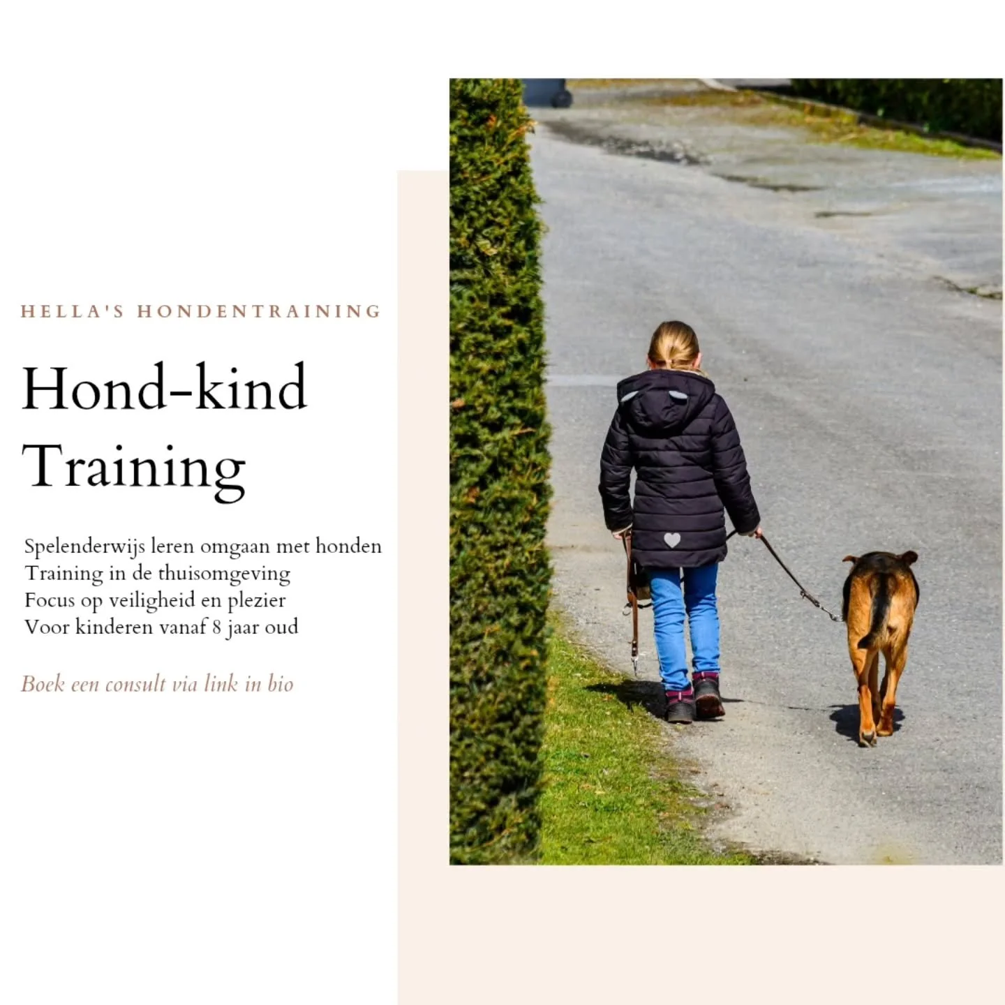 Ben jij een ouder van een kind met grote interesse in honden? Dan is deze training voor jou!

Toezicht bij hond-kind interactie is het allerbelangrijkste. Veiligheid is namelijk voorwaarde nummer 1 om bijtincidenten te voorkomen.

Maar misschien hebb