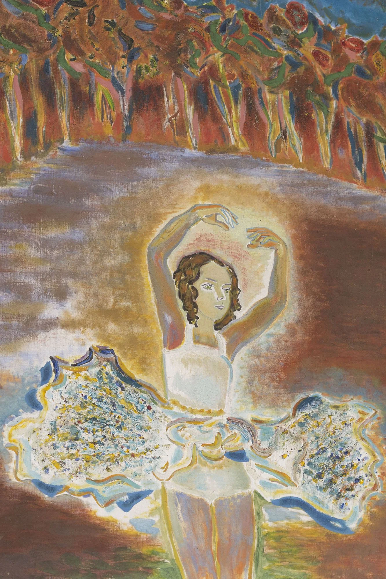 Détail d'une peinture de Michel Terrasse dans le studio de l'école de danse La Sylvaine