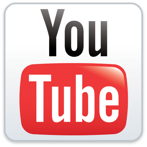 YouTube logo with text.