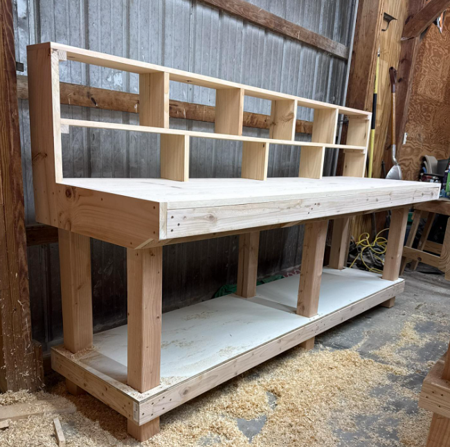 Custom Wooden Workbench