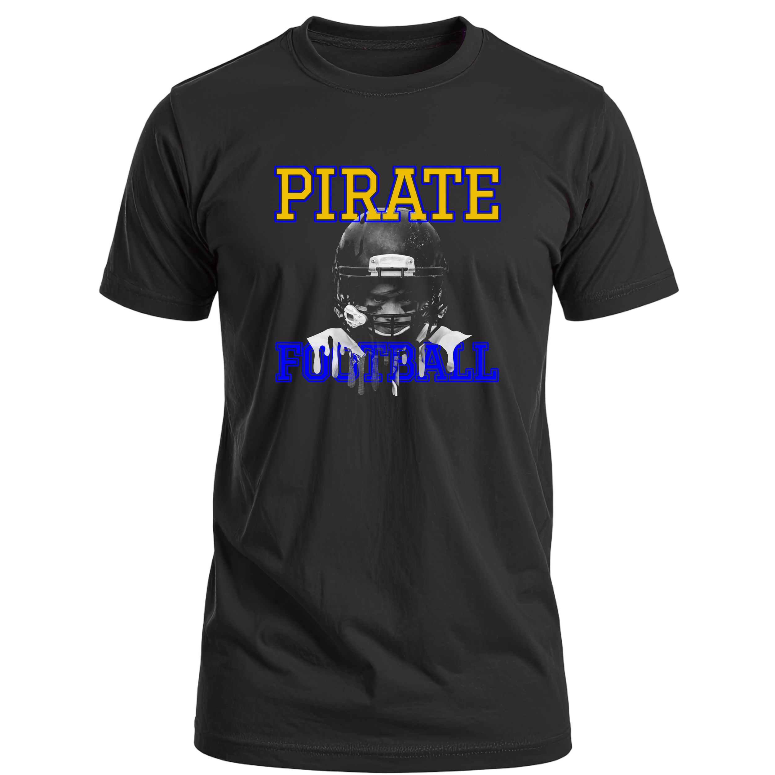 Customized Athlete Pirate Football Graphic Tee