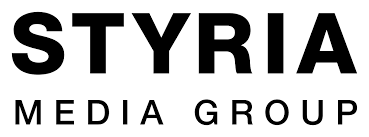 Logo der MEDIA GROUP mit dem Text "STYRIA" in großen schwarzen Buchstaben.