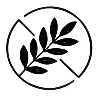 A black-and-white gluten free icon