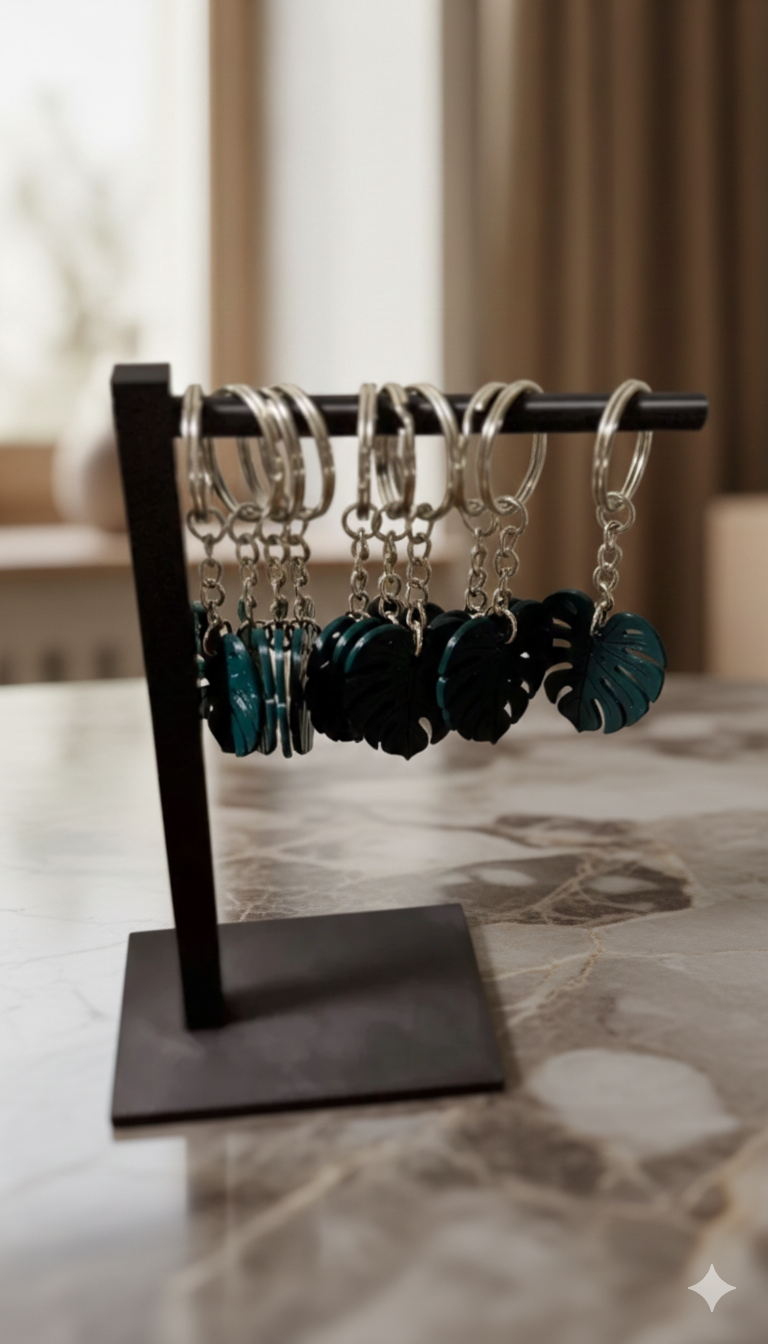 3D-Schlüsselanhänger „Monstera“ – Urban Jungle Feeling