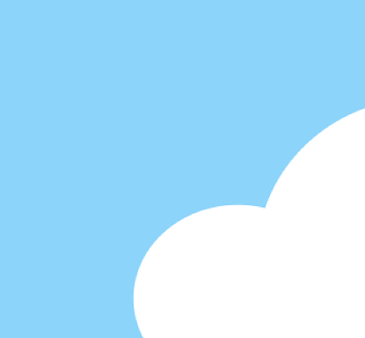 Abstract digital art with a large white semi-circle overlapping a light blue background.