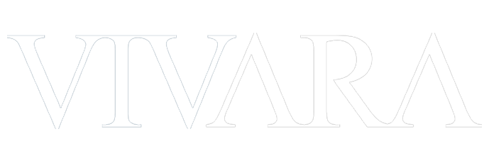 Texto em destaque com a palavra "VIVARA" em letras brancas sobre fundo preto.
