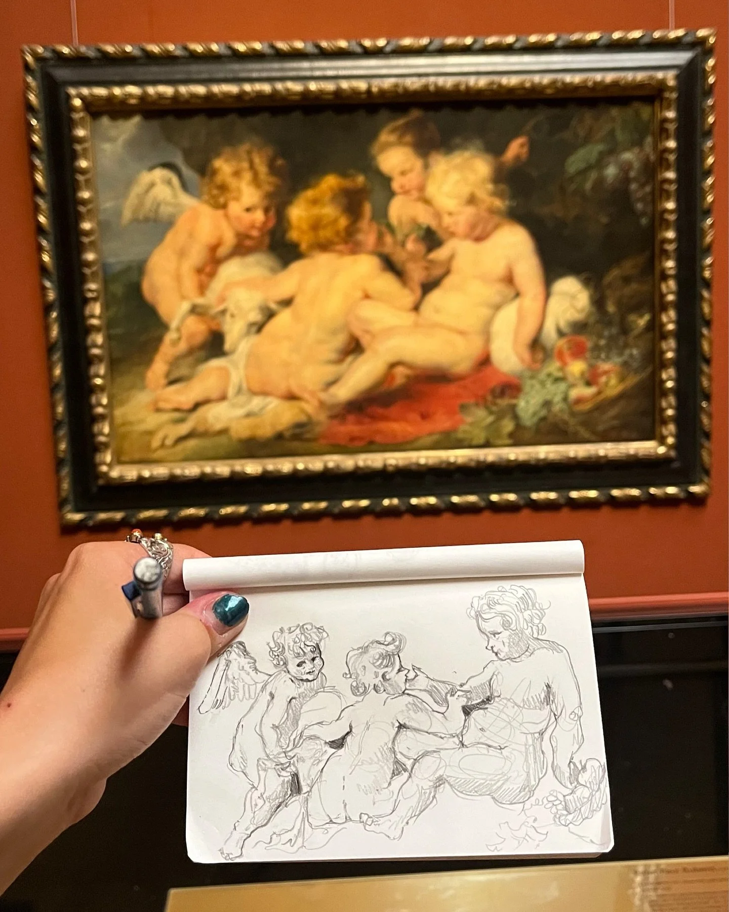 sketches done from observation throughout the summer. 
1. rubens at kunsthistorisches museum 
2. sargent at the metropolitan 
3. kupka at national gallery prague 
4. mucha at mucha museum
5. sargent at the metropolitan 
6. salour at national gallery 