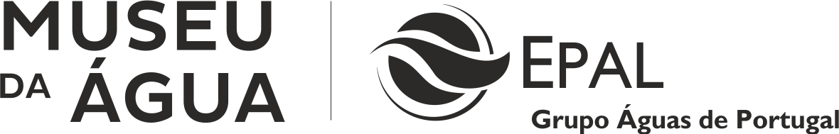 Logo for Museu da Água and EPAL, Grupo Águas de Portugal.