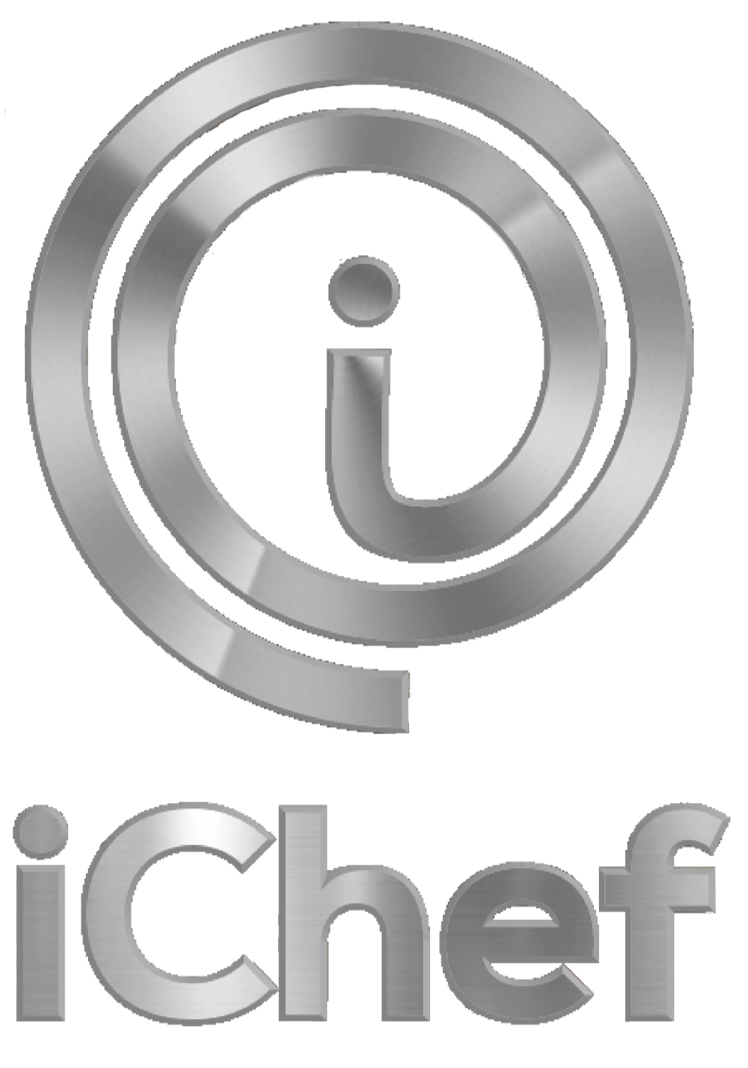 A metallic logo featuring a stylized lowercase 'i' inside a circular shape above the word 'icfher' in metallic letters.