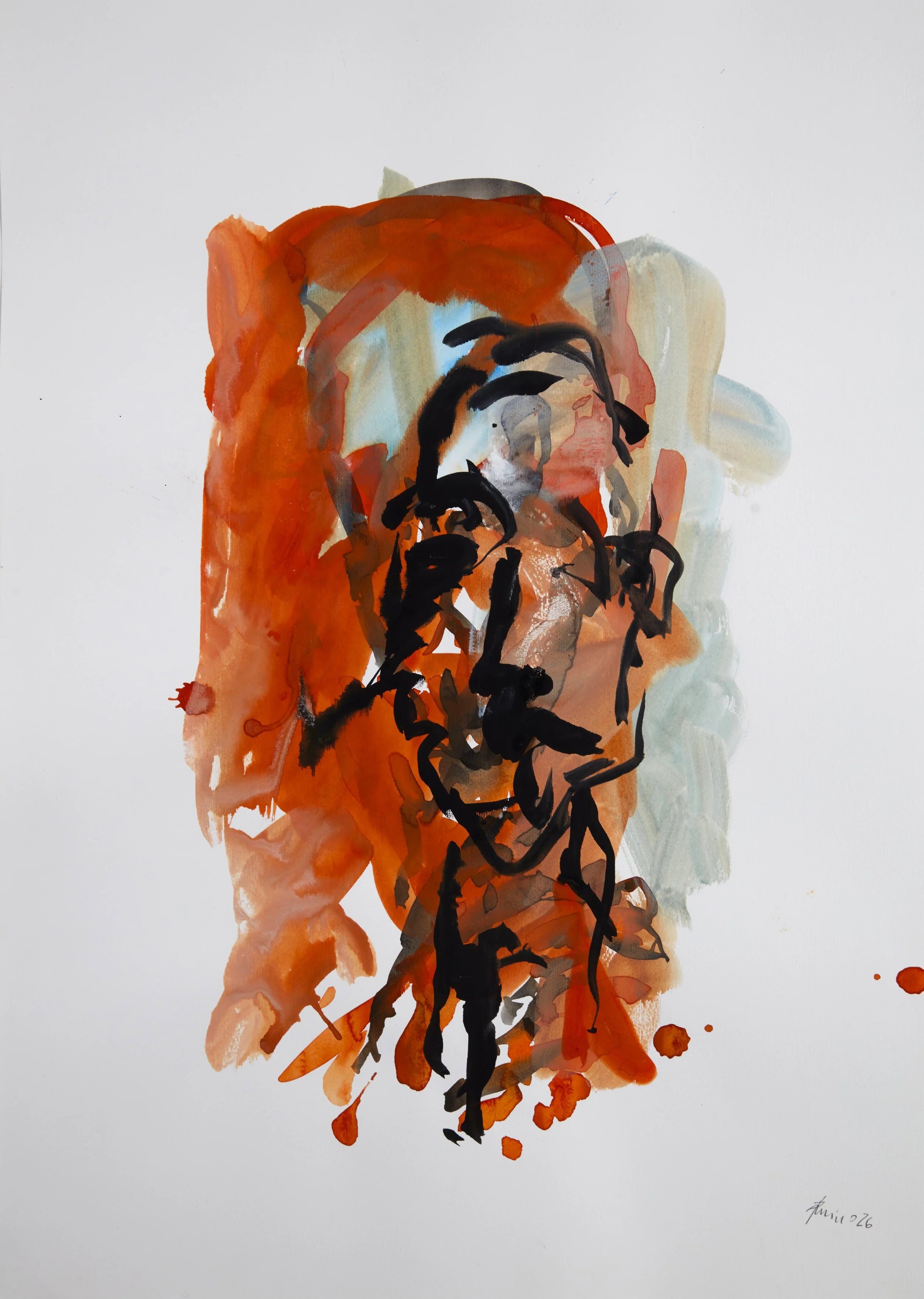 Viso, 2022, Gouache-Papier, 70x50 cm