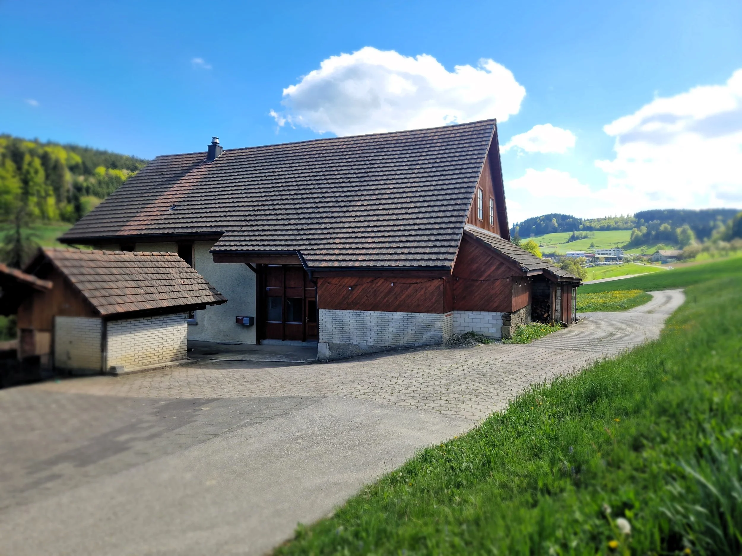 Bauernhaus direkt am Waldrand, mitten in der Natur. Tagesbetreuung, Ferienbetreuung Hunde, Dogsitting Aargau. Ferienpension im Grünen.