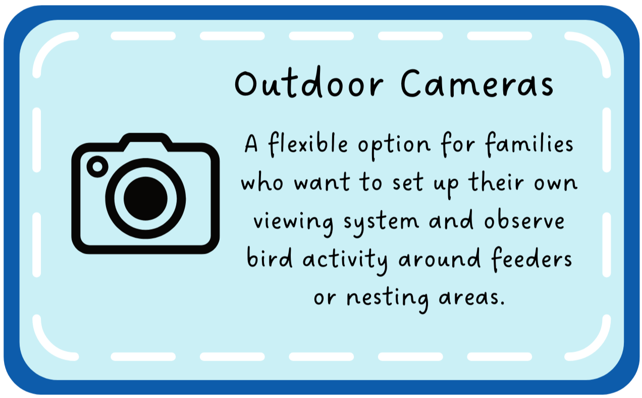 Outdoor camera setup for monitoring eastern bluebird nesting activity