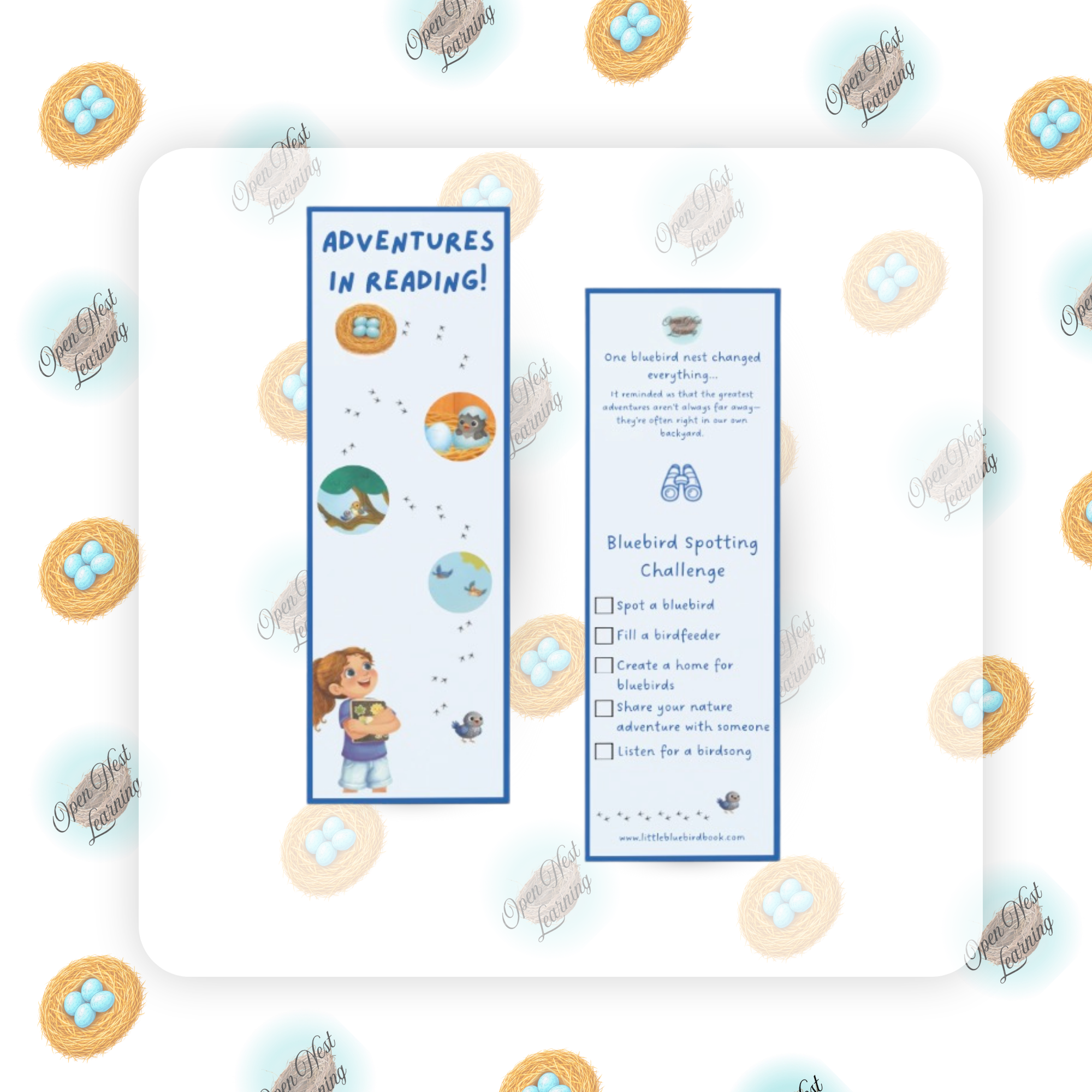Backyard Bluebird Explorer Bookmark Set (5 pack or 25 pack)