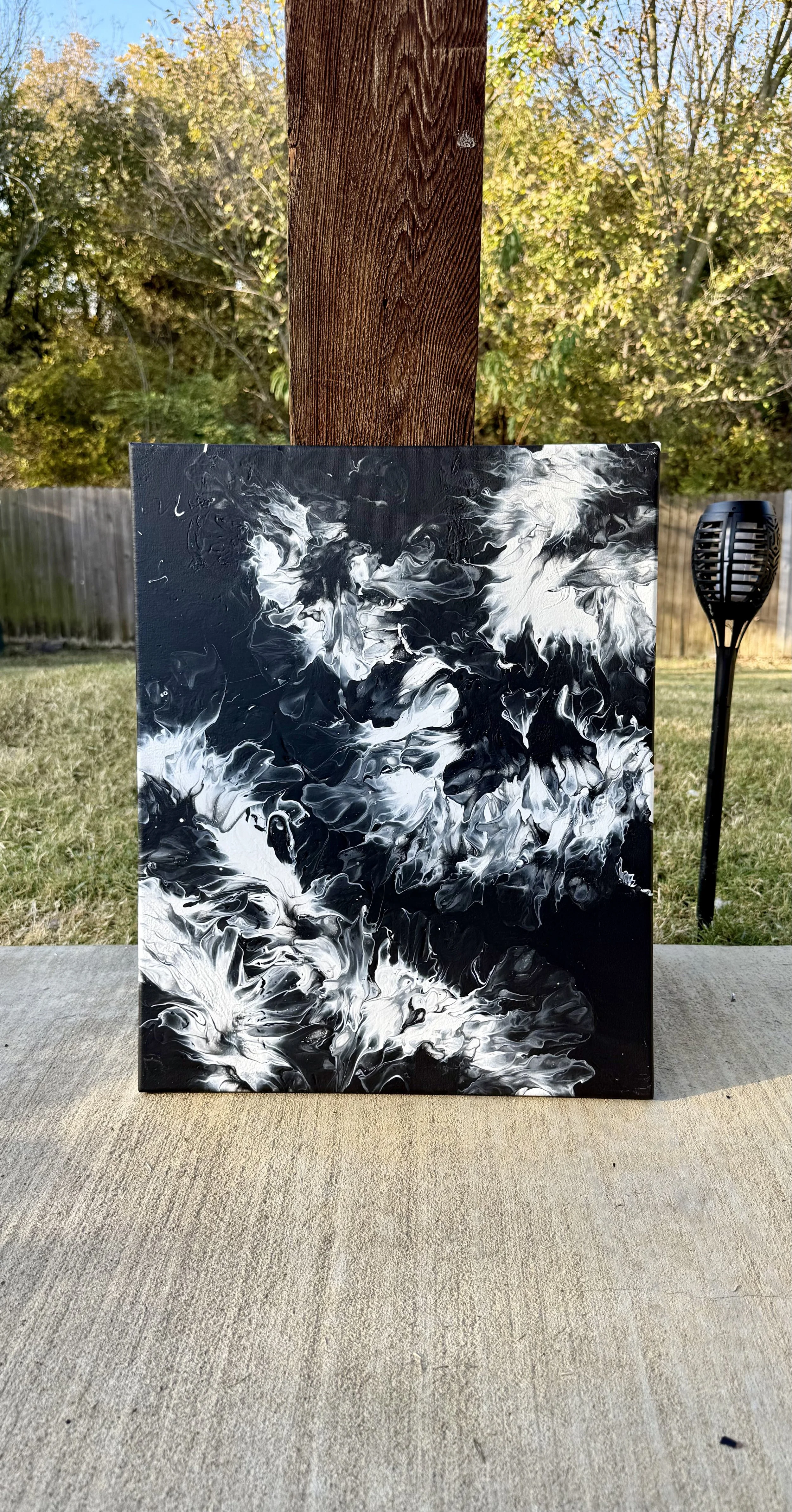 Monochrome Motion | Fluid Art Piece