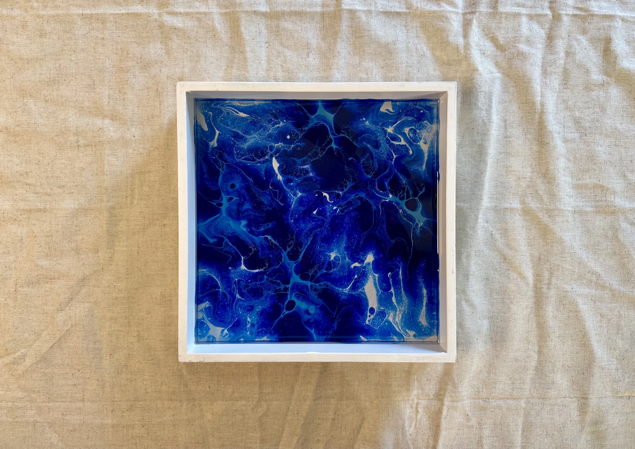Into the Deep 2 | Pour Painted Resin Wood Tray