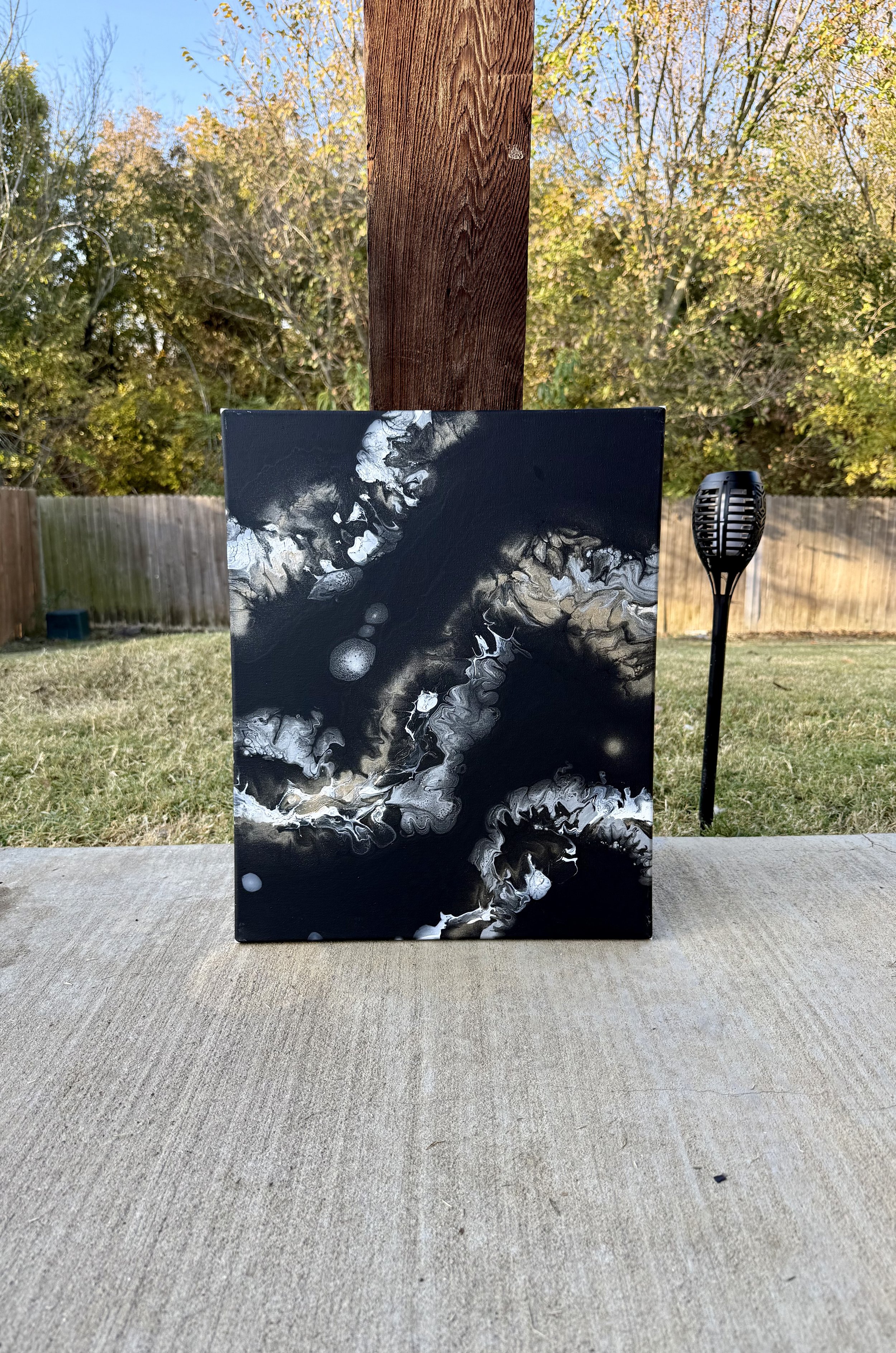 Metallic Current | Fluid Art Piece