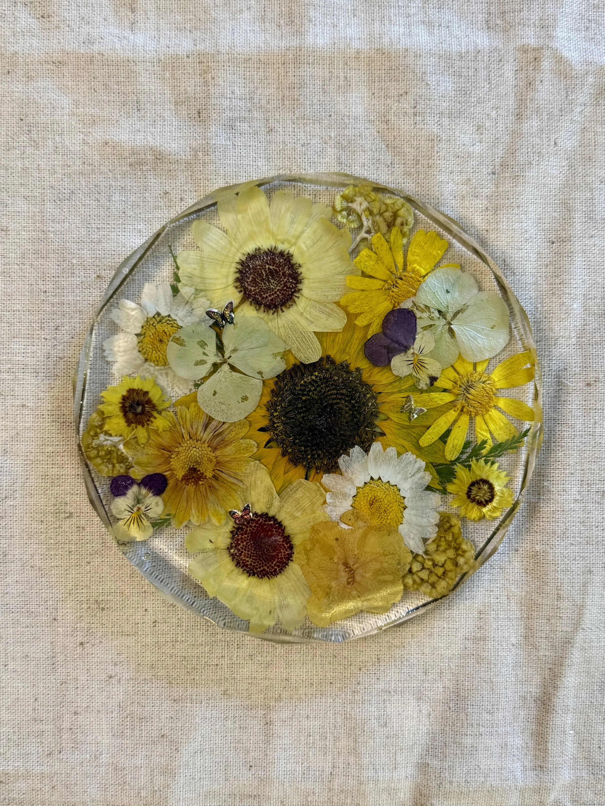 Pressed Blooms | Resin Floral Coaster