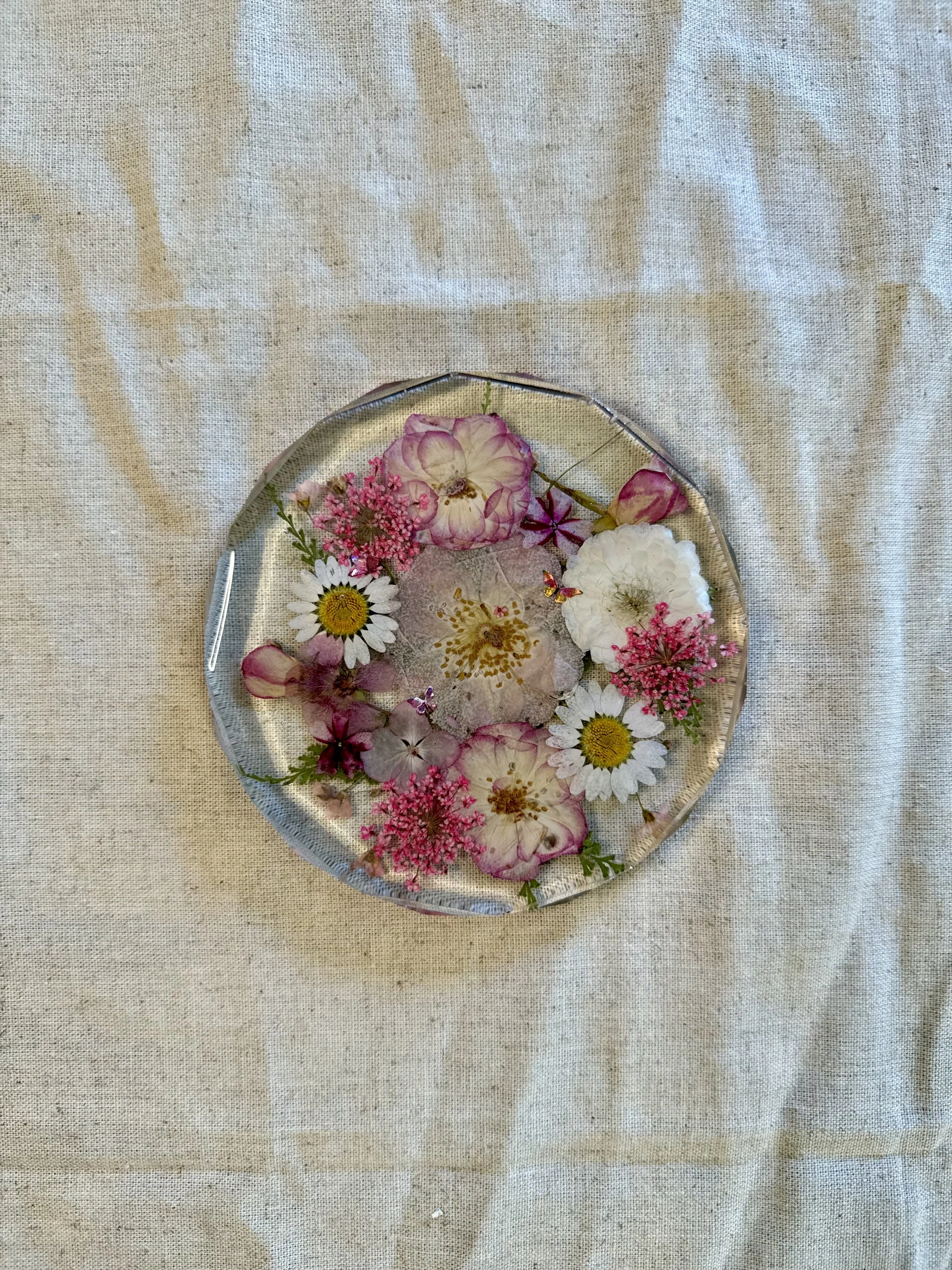 Pressed Blooms | Resin Floral Coaster