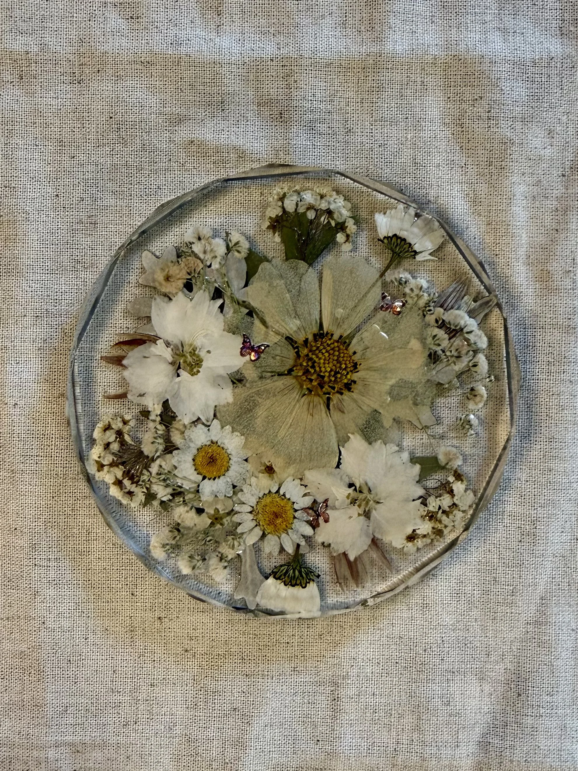 Pressed Blooms | Resin Floral Coaster