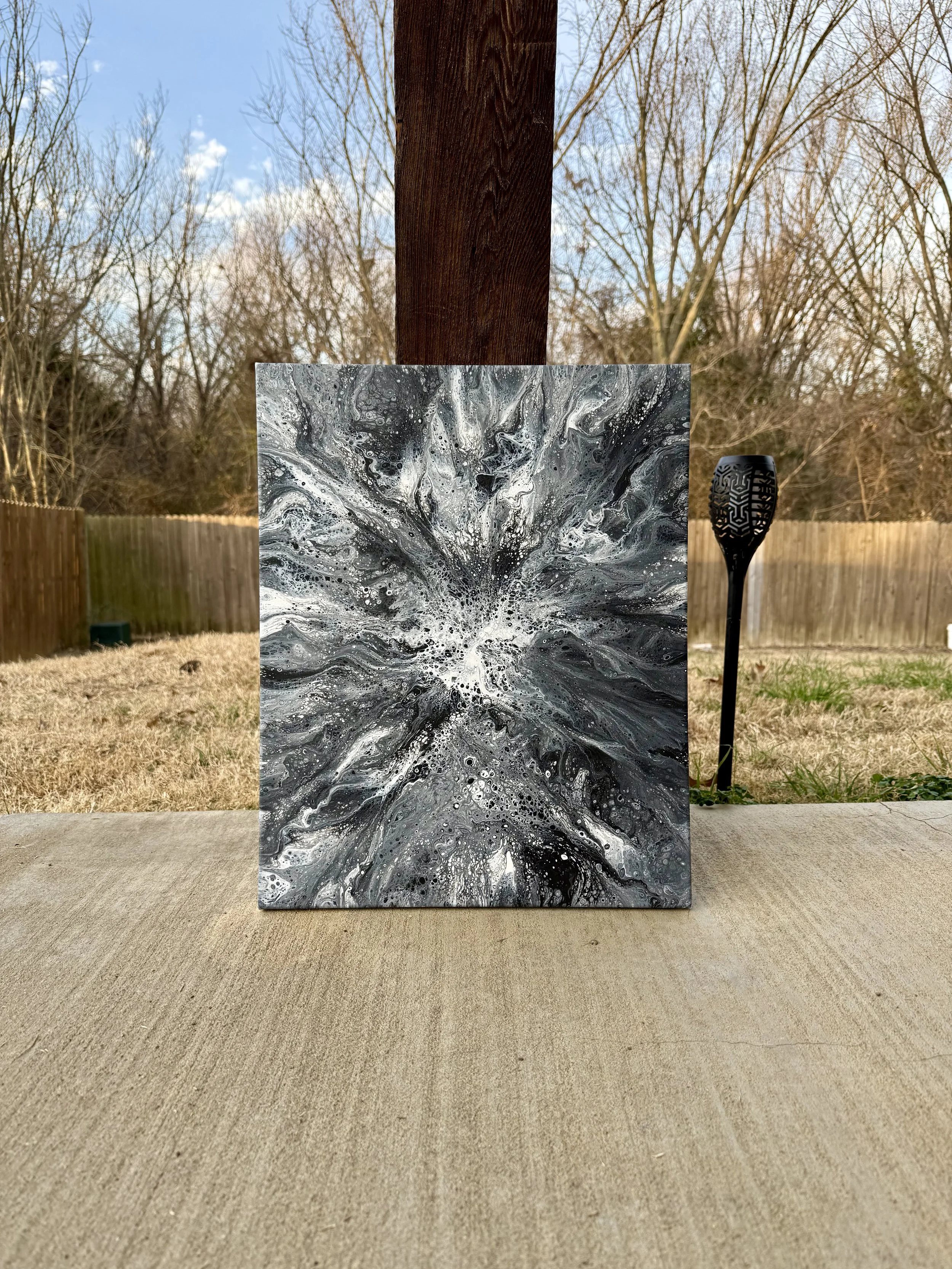 Stellar Ash | Fluid Art Piece
