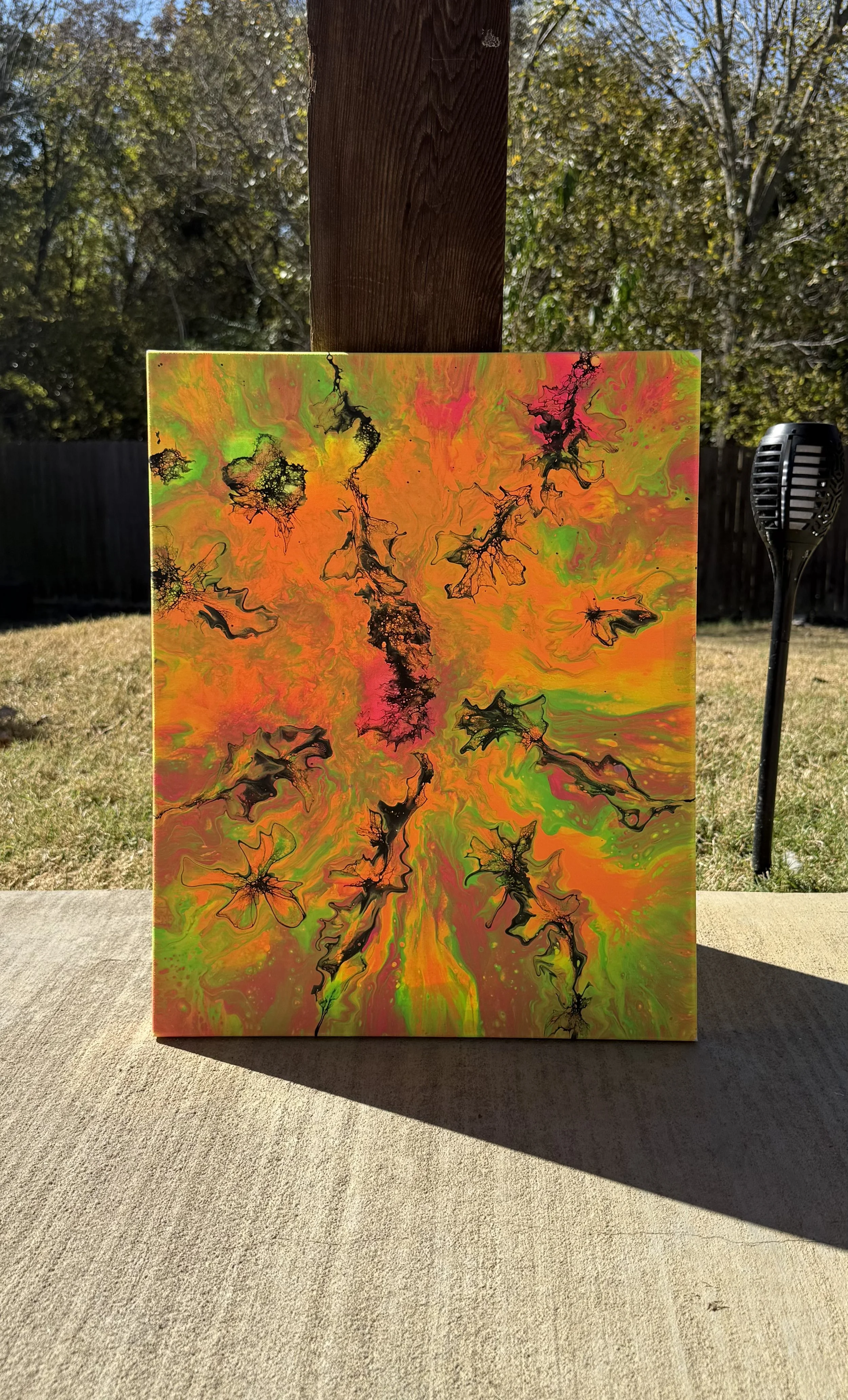 Toxic Bloom | Fluid Art Piece