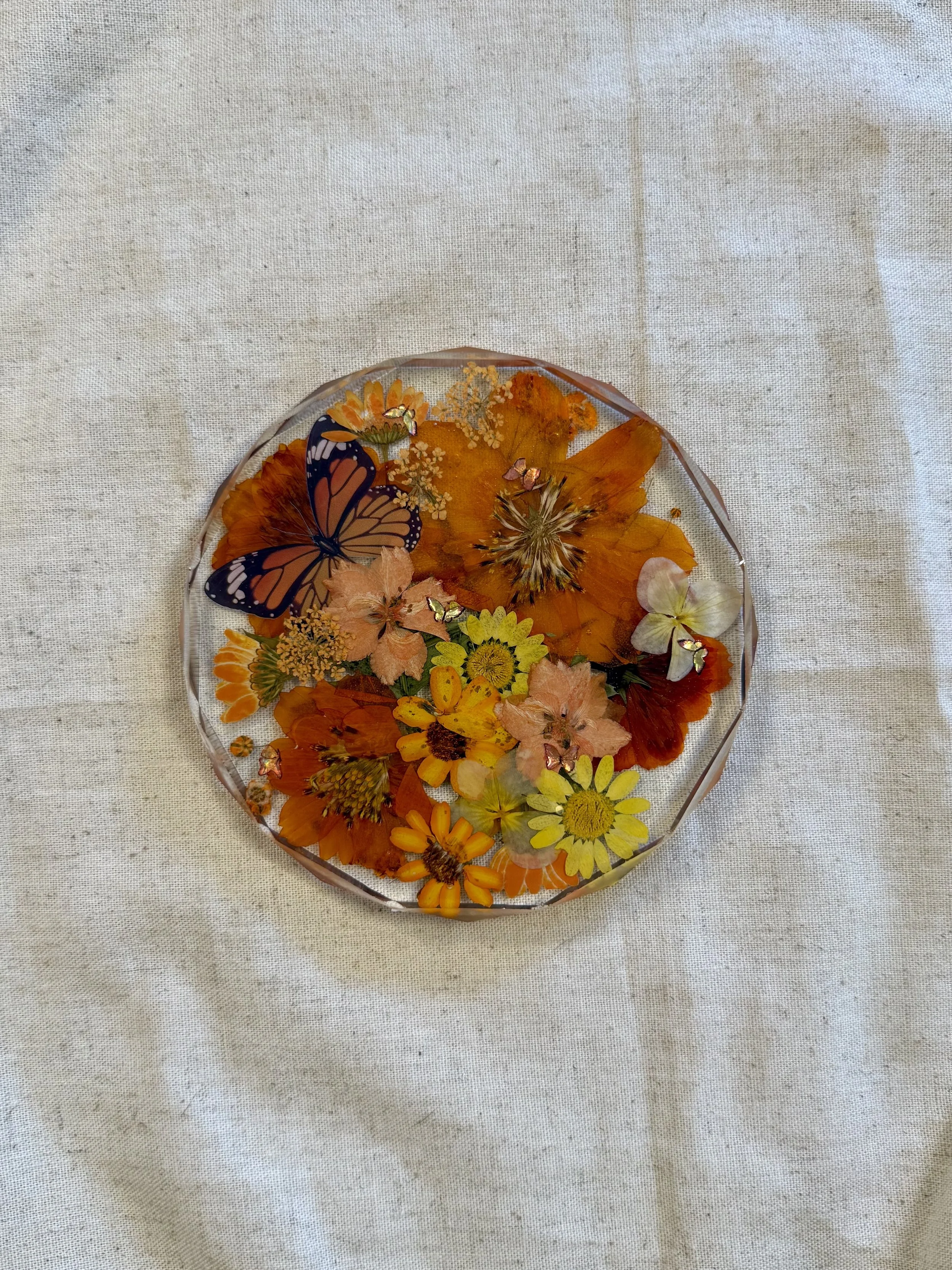 Pressed Blooms | Resin Floral Coaster