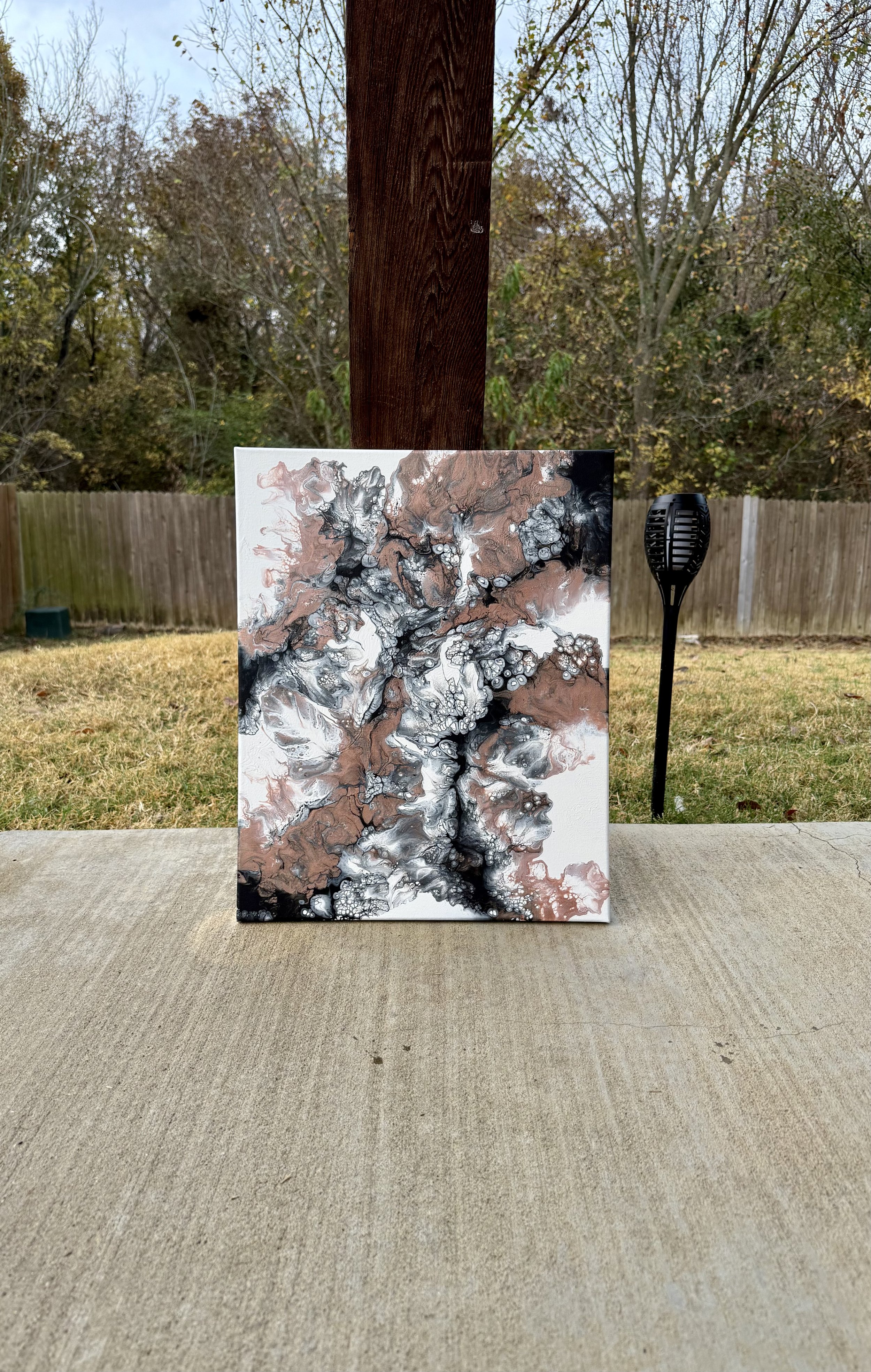 Metallic Rose | Fluid Art Piece