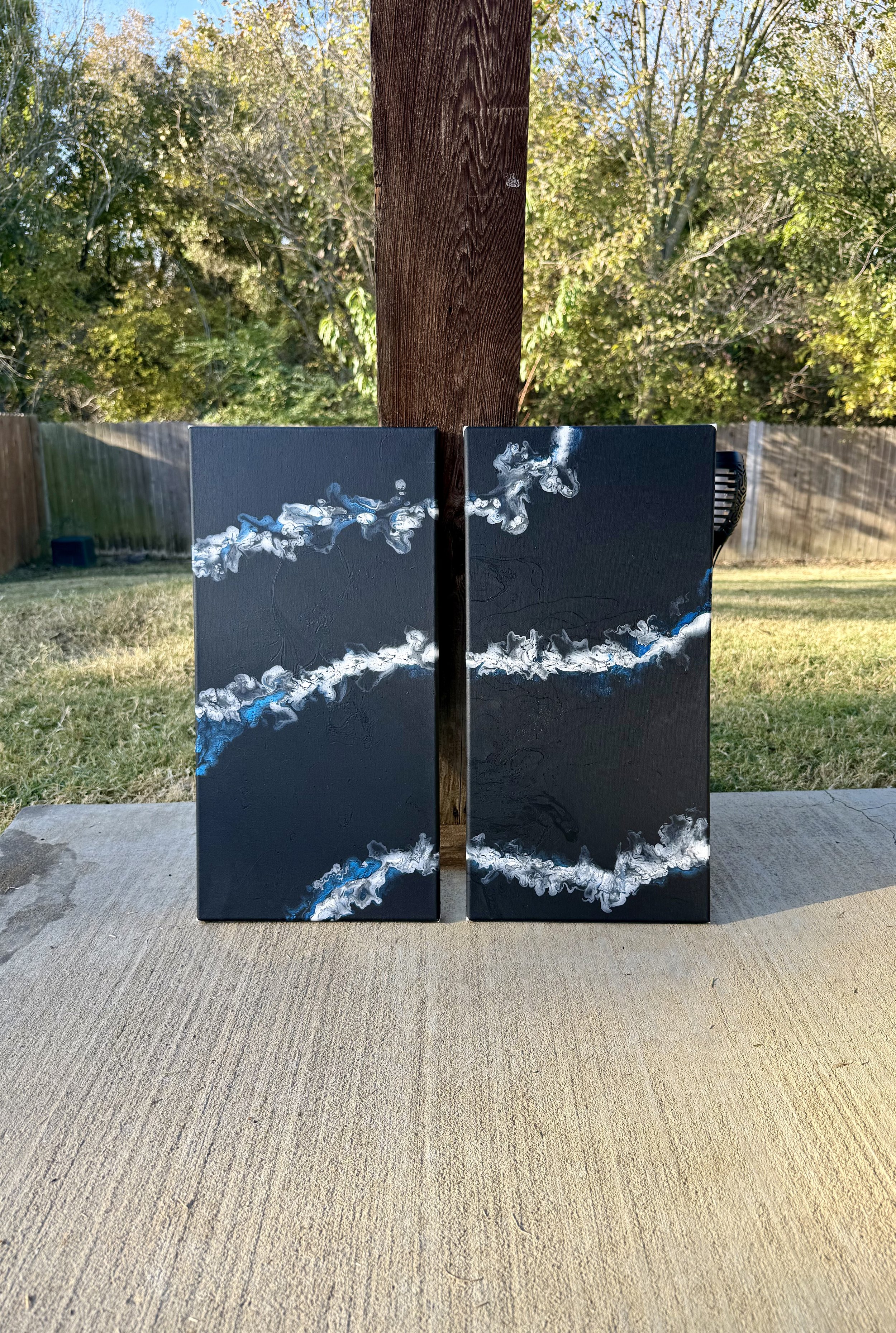 Whispering Blue | Fluid Art Piece